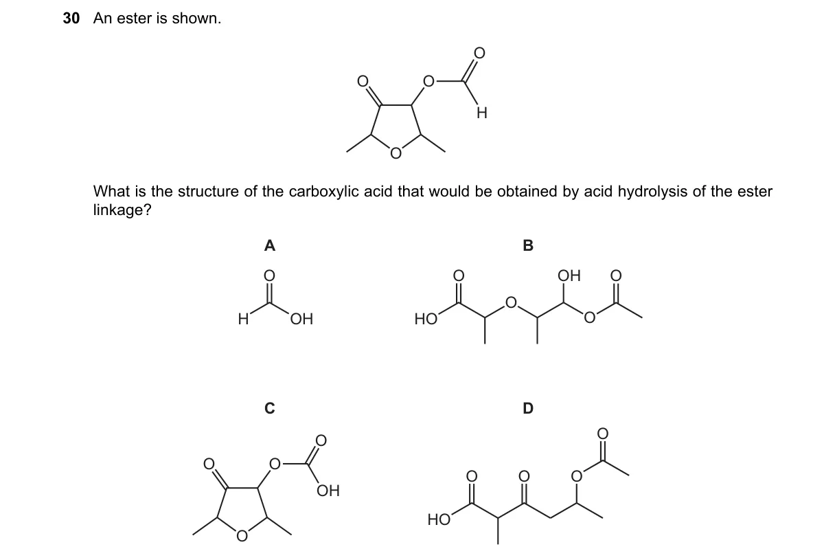 Question 30 from 9701/13/M/J/19