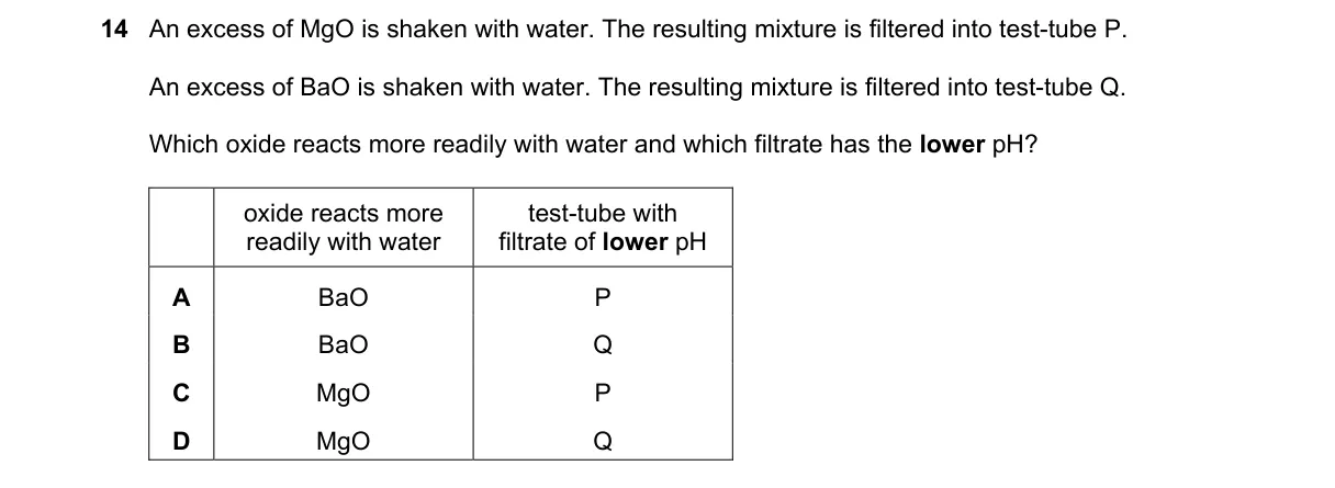 Question 14 from 9701/11/M/J/20