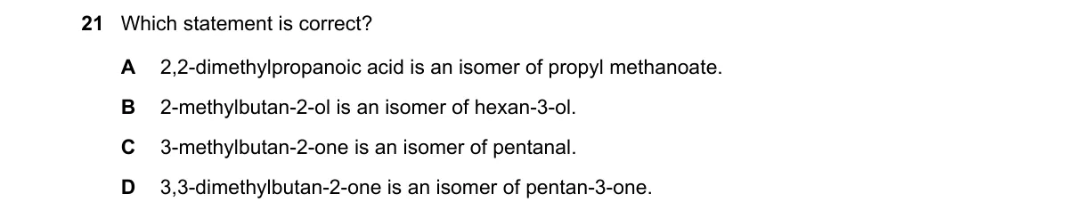 Question 21 from 9701/11/M/J/20