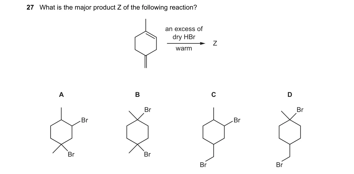 Question 27 from 9701/11/M/J/20