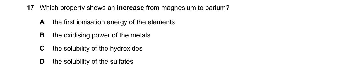 Question 17 from 9701/12/M/J/20