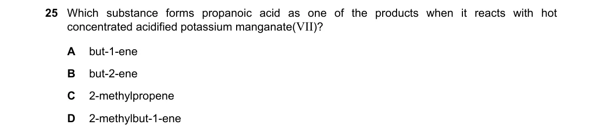 Question 25 from 9701/12/M/J/20