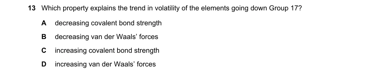 Question 13 from 9701/13/M/J/20