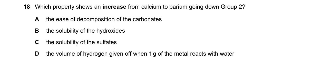 Question 18 from 9701/13/M/J/20