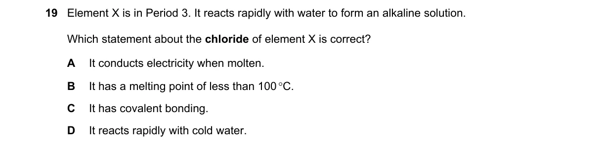 Question 19 from 9701/13/M/J/20