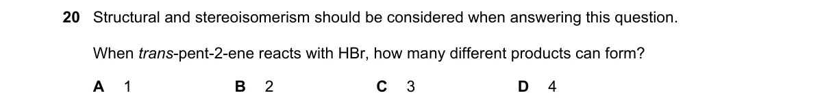 Question 20 from 9701/13/M/J/20