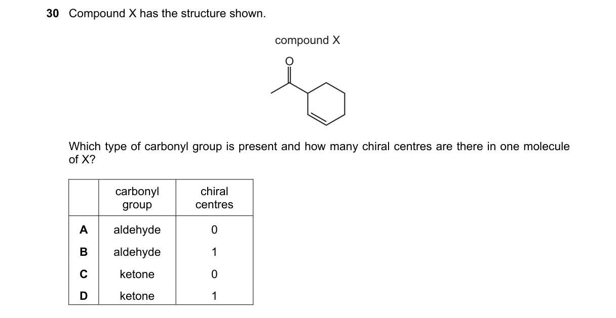 Question 30 from 9701/13/M/J/20