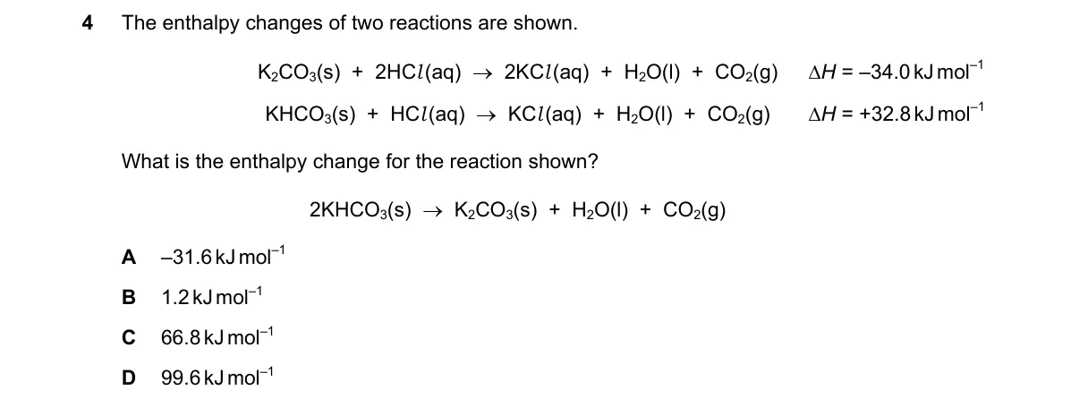 Question 4 from 9701/13/M/J/20