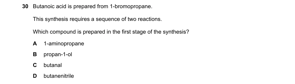Question 30 from 9701/11/M/J/21