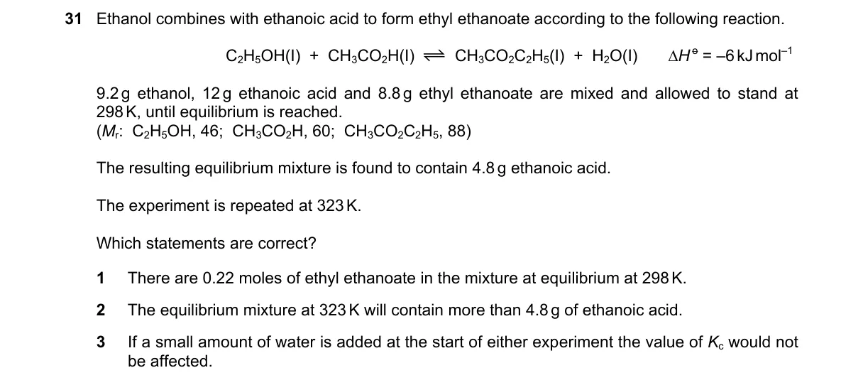 Question 31 from 9701/11/M/J/21