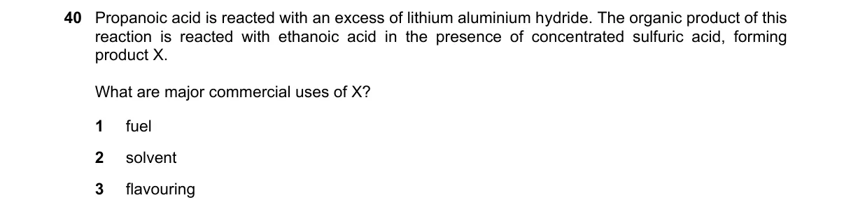 Question 40 from 9701/11/M/J/21