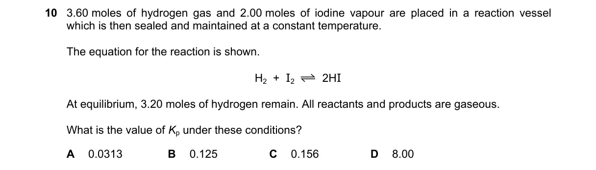 Question 10 from 9701/12/M/J/21