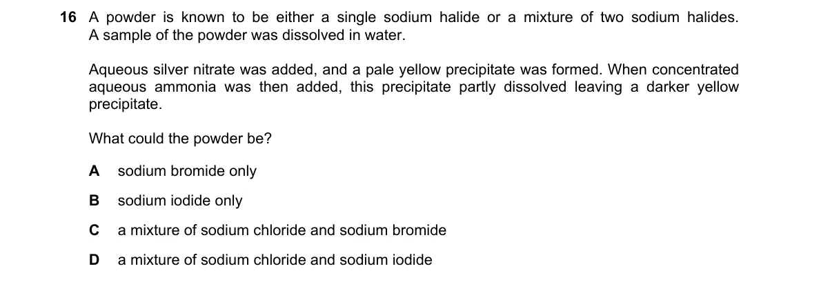 Question 16 from 9701/13/M/J/21