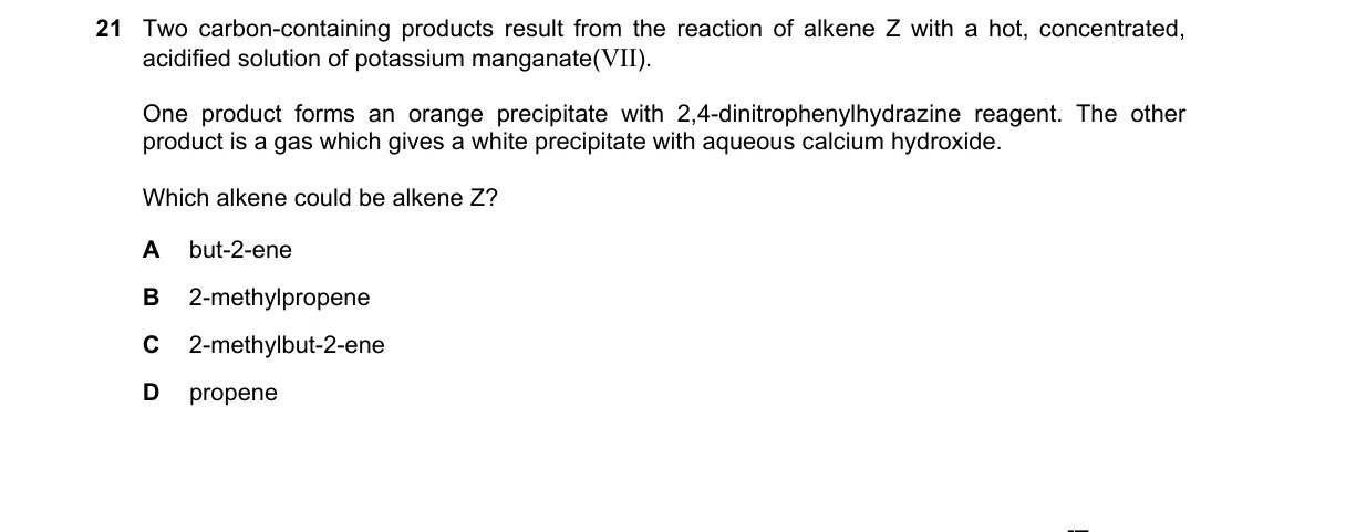 Question 21 from 9701/13/M/J/21