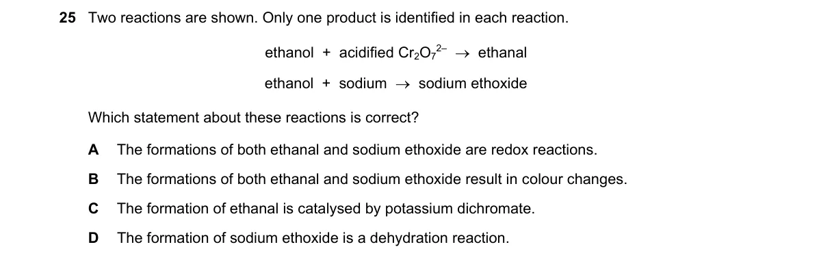 Question 25 from 9701/13/M/J/21