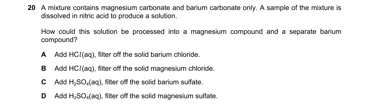Question 20 from 9701/11/M/J/22