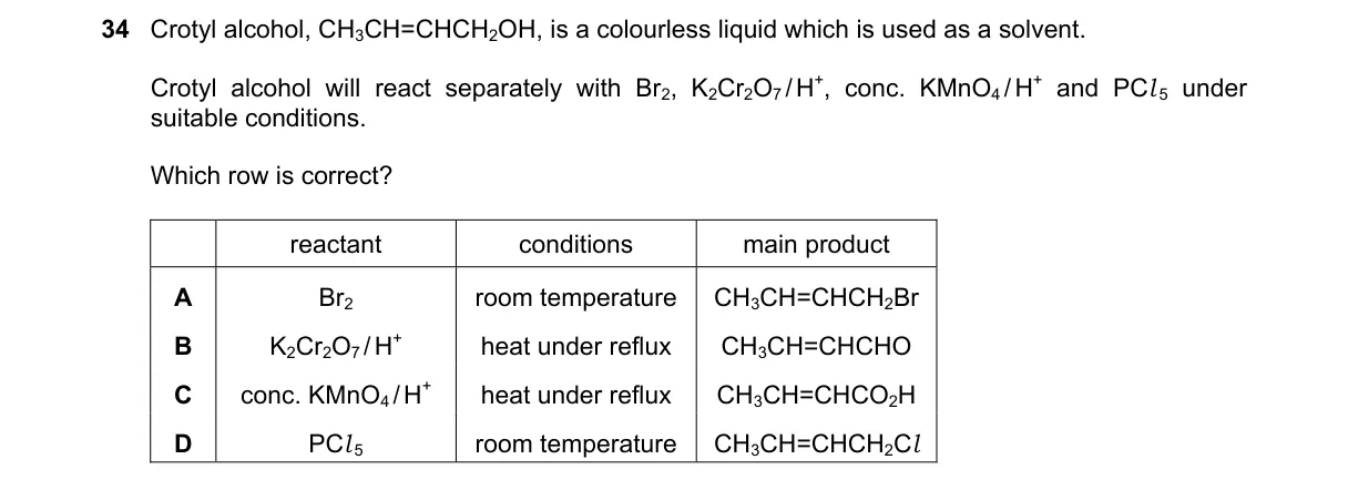 Question 34 from 9701/11/M/J/22