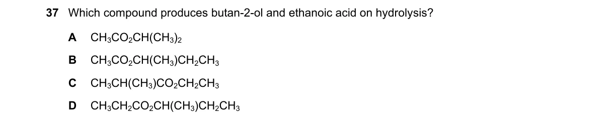 Question 37 from 9701/11/M/J/22