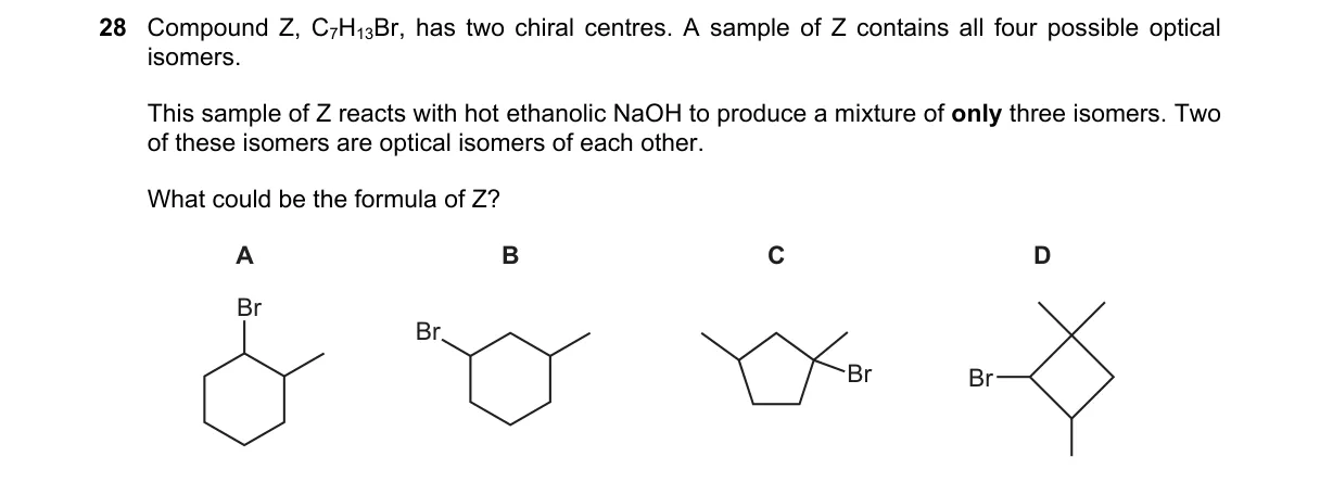 Question 28 from 9701/12/M/J/22