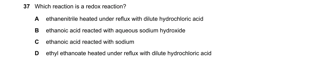 Question 37 from 9701/12/M/J/22