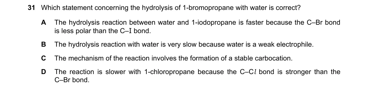 Question 31 from 9701/13/M/J/22