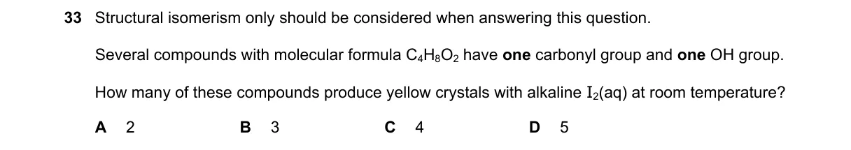 Question 33 from 9701/13/M/J/22