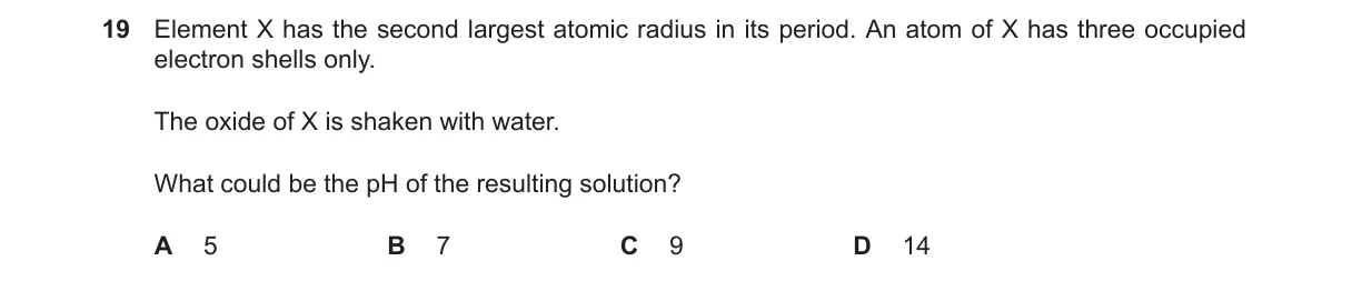 Question 19 from 9701/11/M/J/23
