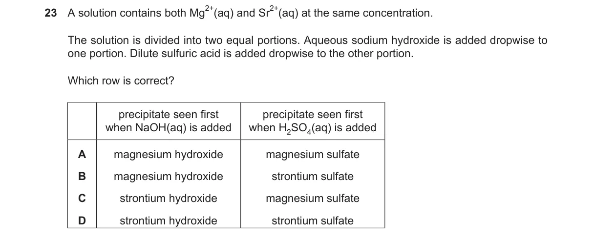Question 23 from 9701/11/M/J/23