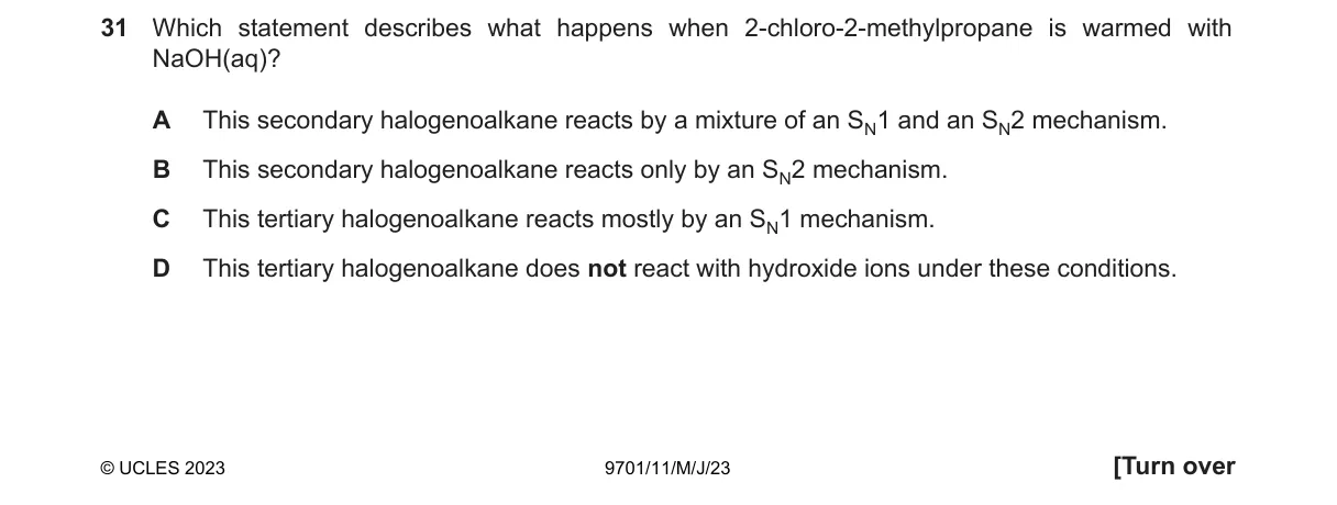 Question 31 from 9701/11/M/J/23