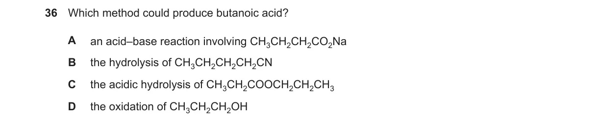Question 36 from 9701/11/M/J/23