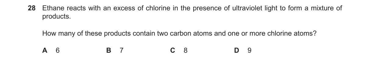 Question 28 from 9701/12/M/J/23