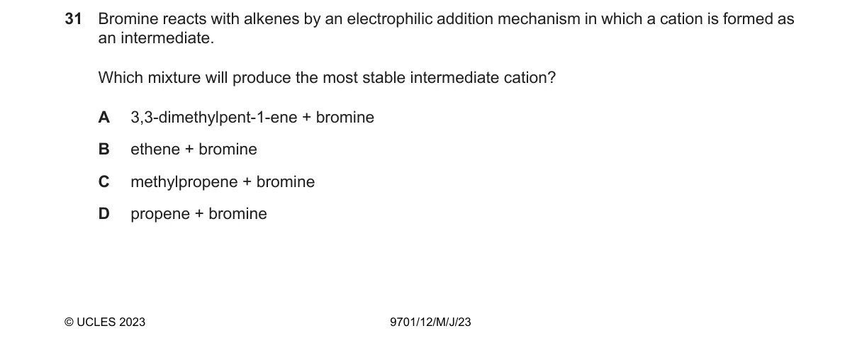 Question 31 from 9701/12/M/J/23