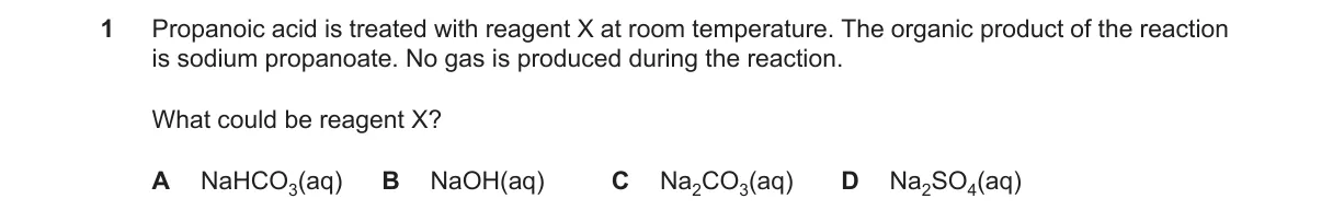 Question 1 from 9701/13/M/J/23