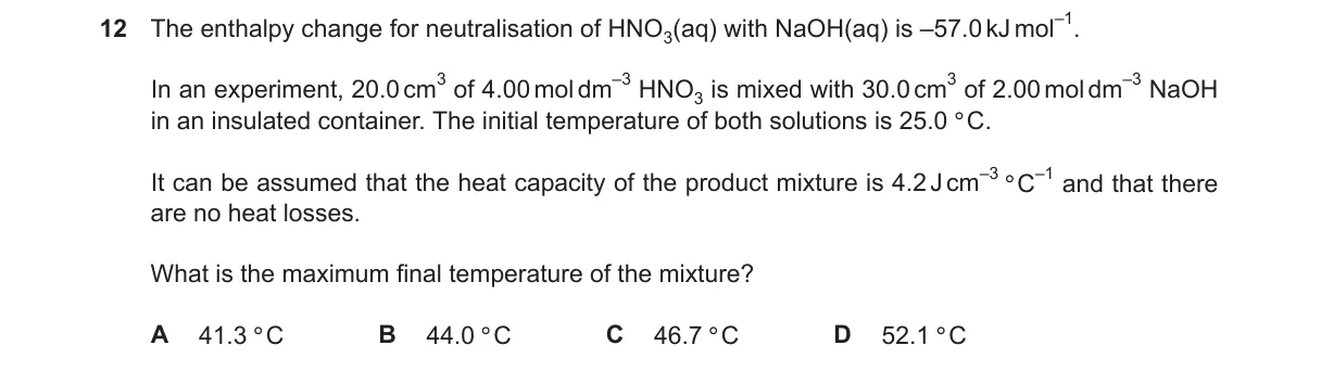 Question 12 from 9701/13/M/J/23