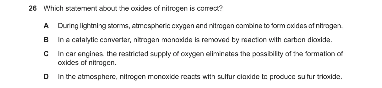Question 26 from 9701/13/M/J/23