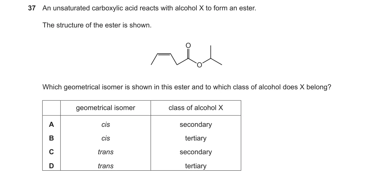 Question 37 from 9701/13/M/J/23