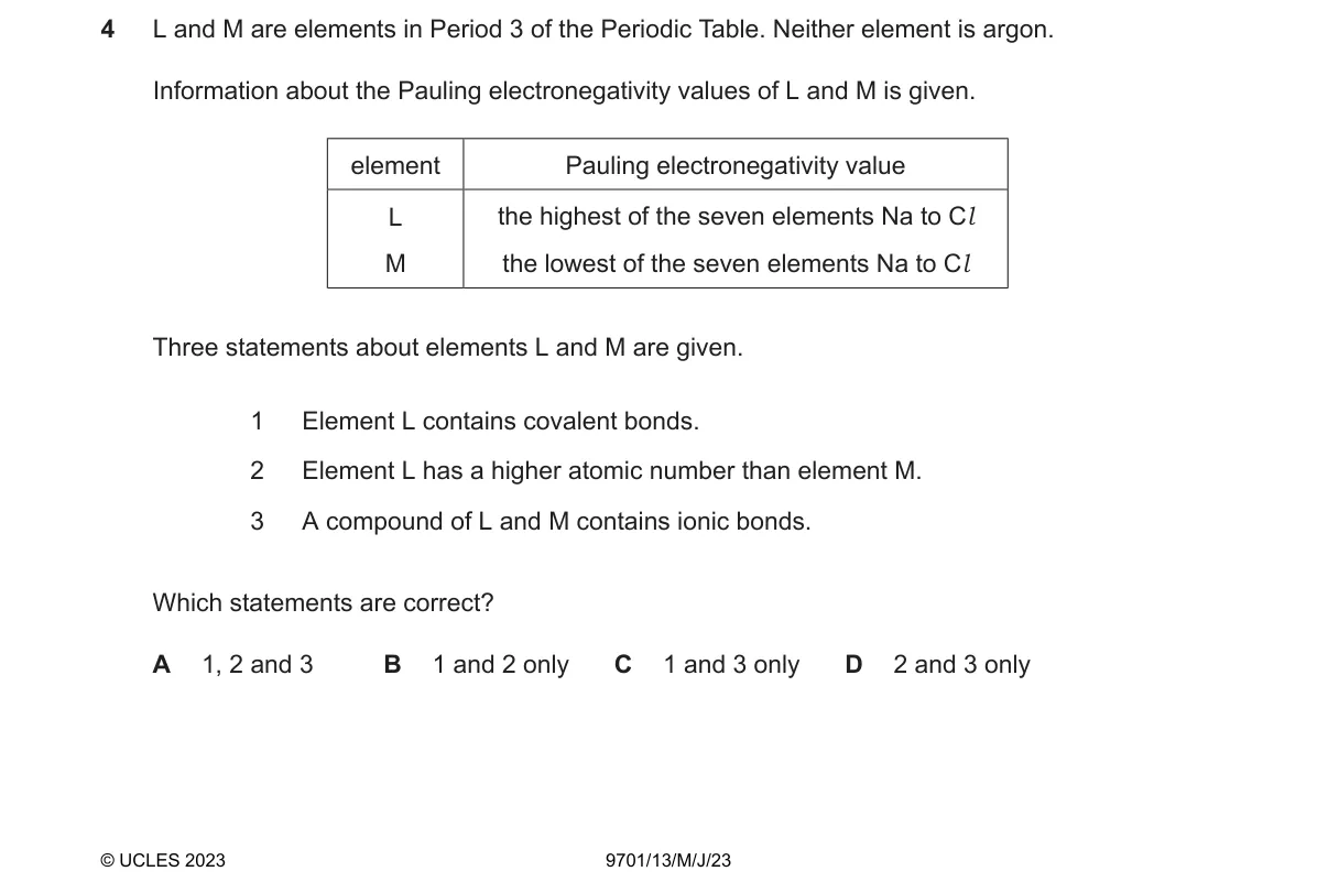 Question 4 from 9701/13/M/J/23