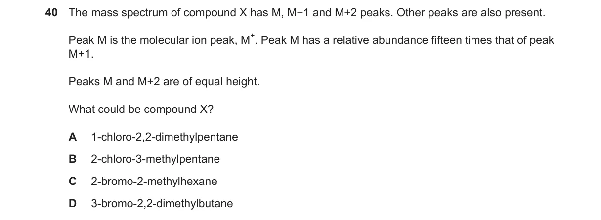Question 40 from 9701/13/M/J/23
