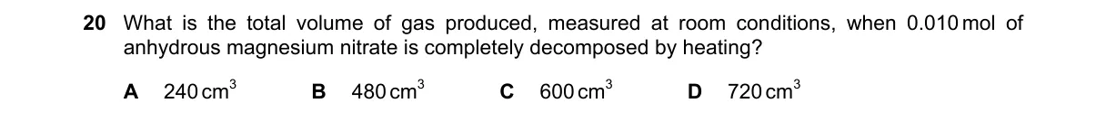 Question 20 from 9701/11/M/J/24