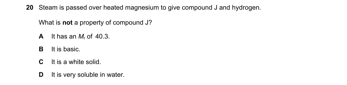 Question 20 from 9701/13/M/J/24