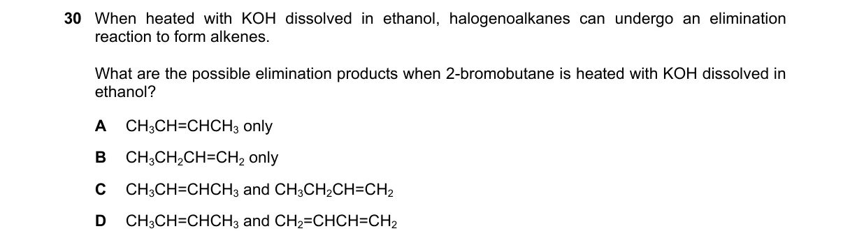 Question 30 from 9701/13/M/J/24