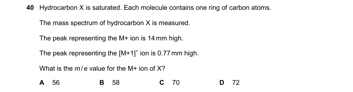 Question 40 from 9701/11/M/J/25