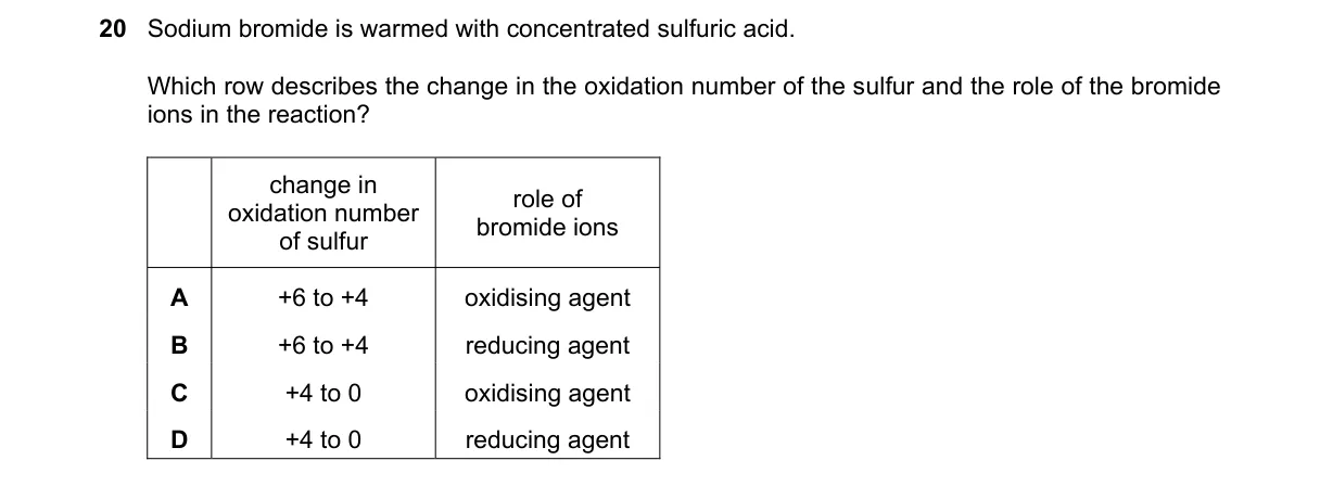 Question 20 from 9701/12/M/J/25