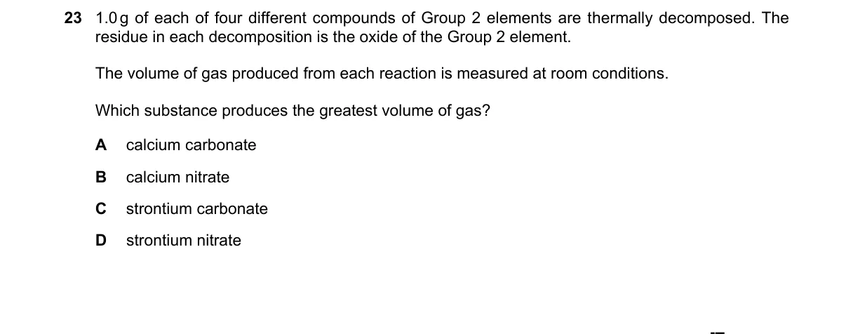 Question 23 from 9701/12/M/J/25