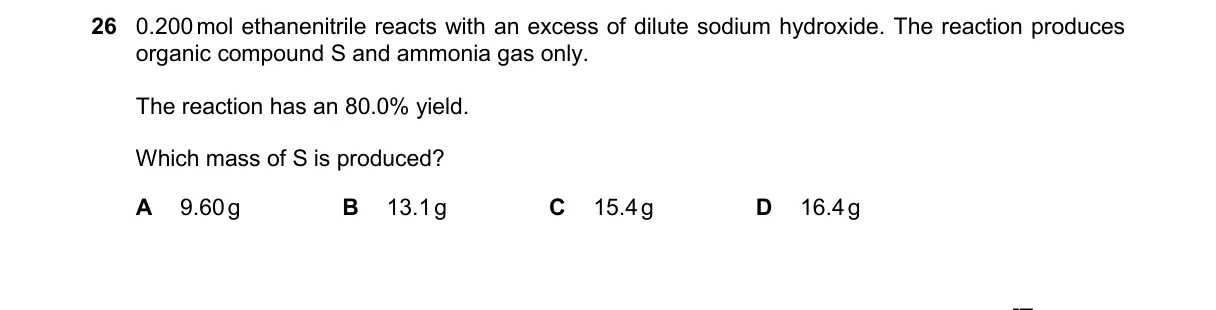 Question 26 from 9701/13/M/J/25
