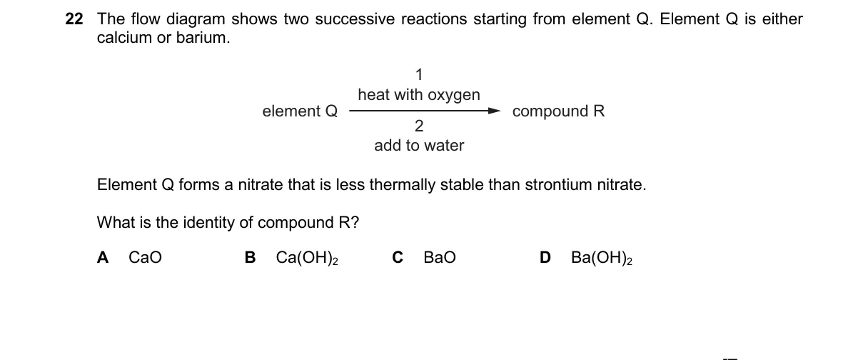 Question 22 from 9701/14/M/J/25