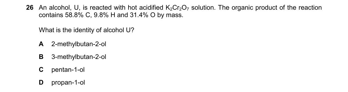 Question 26 from 9701/14/M/J/25