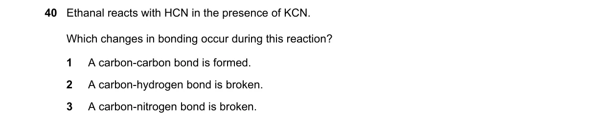 Question 40 from 9701/11/O/N/18