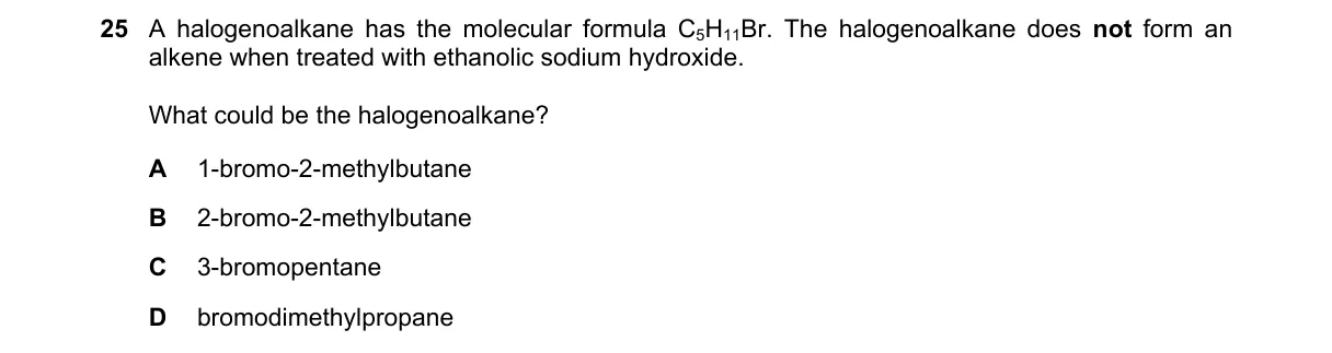Question 25 from 9701/12/O/N/18