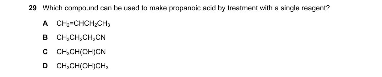 Question 29 from 9701/12/O/N/18